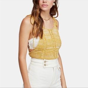 Free People Bombshell Open-Knit Tank Top
